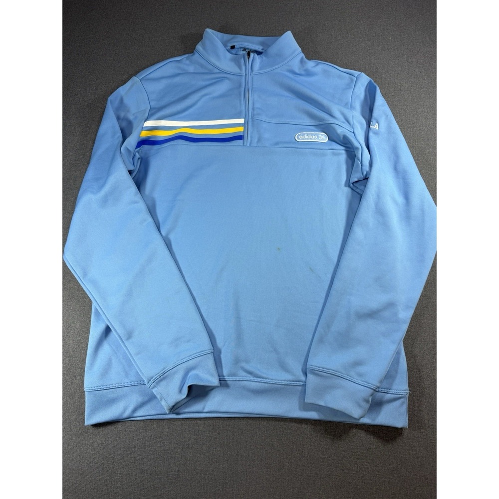Mens Adidas Baby Blue Pullover Jacket M Golf Size Medium UCLA